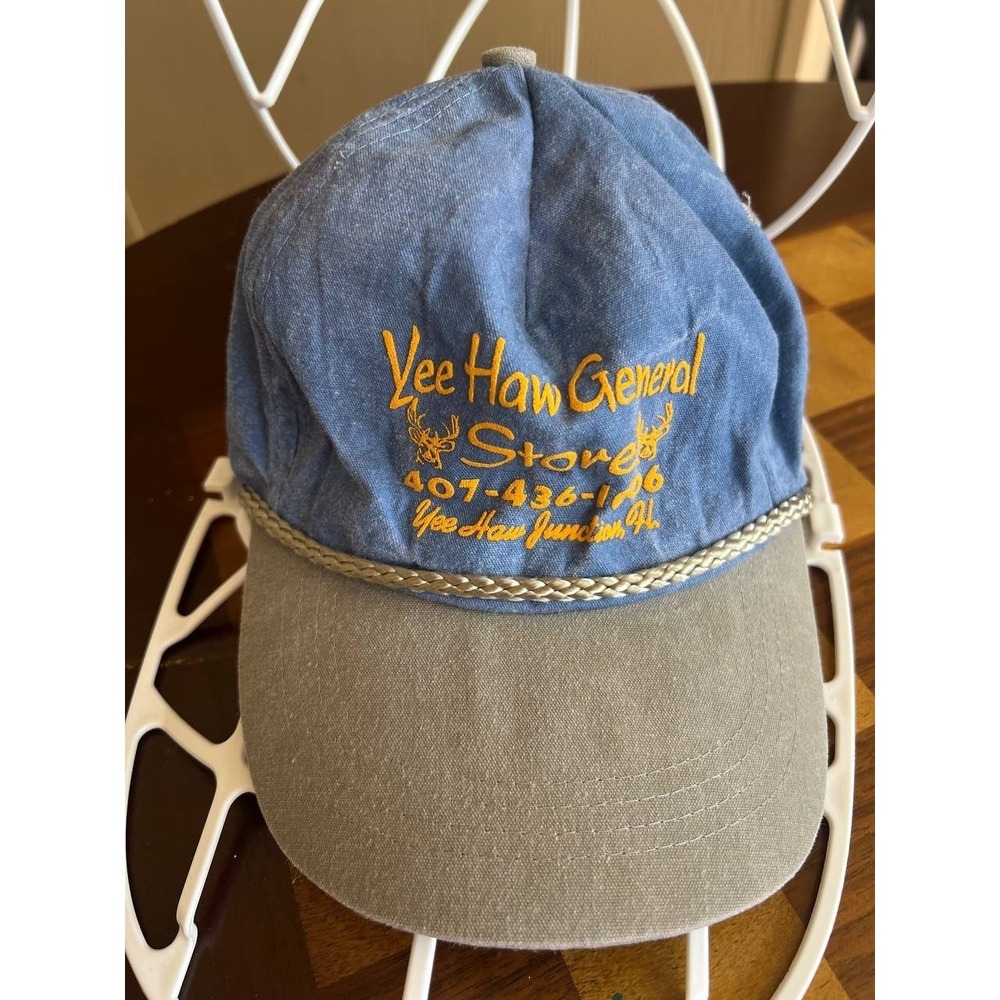 Vintage 90s Vintage Yee Haw General Store Hat Rope Cap Florida Souvenir Trucker